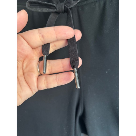 Lululemon Groove Wide Leg Pants Black High Rise Drawstring Size 8 - Picture 2 of 5